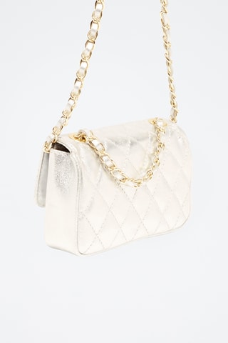 Sac bandoulière en cuir Avila - Argenté