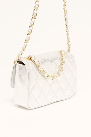 Sac bandoulière en cuir Avila - Argenté