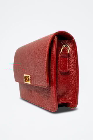 Sac bandoulière en cuir Gaya - Bordeaux