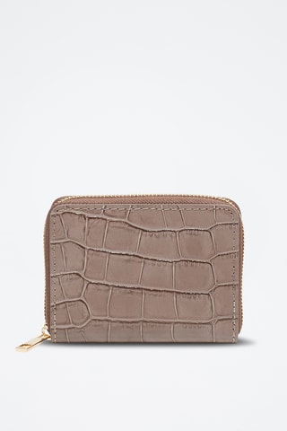 Compagnon en cuir Mini Waly - Taupe