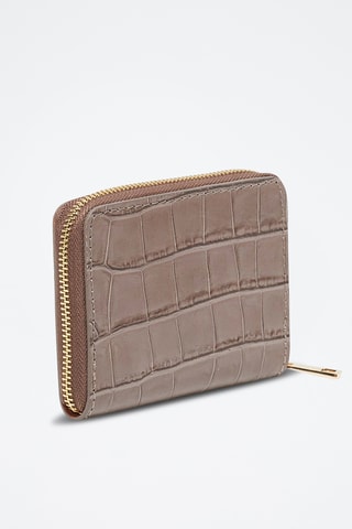 Compagnon en cuir Mini Waly - Taupe