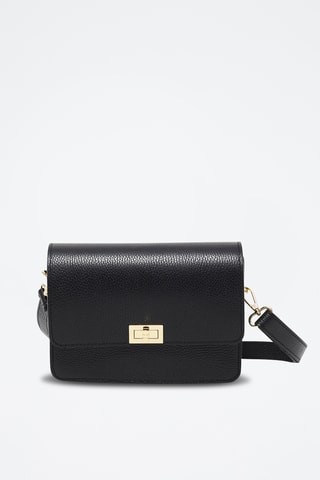 Sac bandoulière en cuir Gaya - Noir