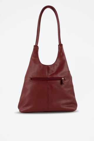 	Sac porté épaule en cuir Fred  - Bordeaux