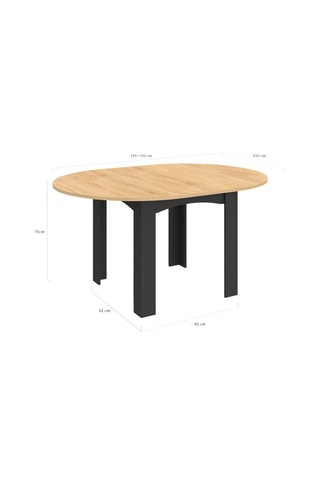 Table Dina - 110/150 x 110 x 75 cm