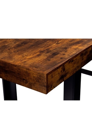 Table extensible Brixton - Imitation bois vieilli et noir