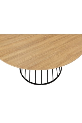 Table à manger Adelle - Imitation bois et noir