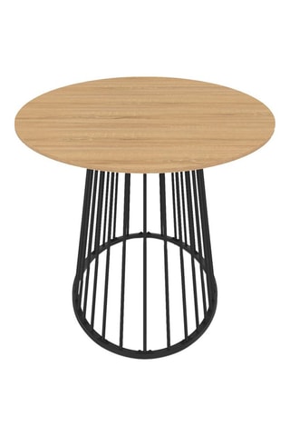 Table à manger Adelle - Imitation bois et noir