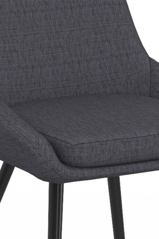 4 chaises Ornella - Gris foncé