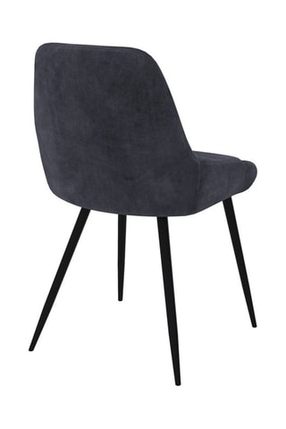 6 chaises Olivia - Gris et noir