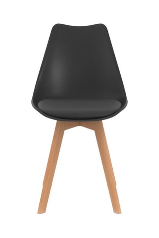 4 chaises Nordia - Naturel et noir