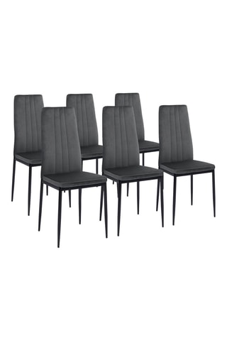 6 chaises Jade - Gris foncé