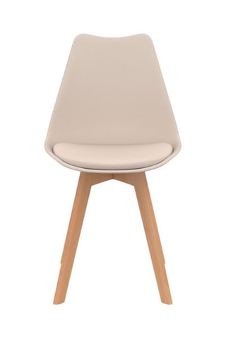 6 chaises Nordia - Beige, terracotta et gris foncé