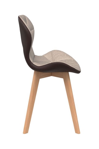 4 chaises Gladys - Taupe et naturel