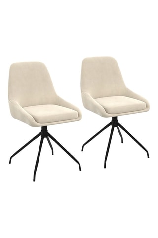 2 chaises Olivia - 47,5 x 79 x 54 cm - Revêtement en velours