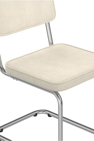 4 chaises Naya - 44 x 79 x 52 cm - Revêtement en velours