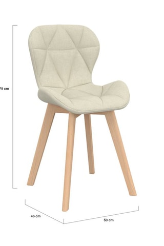 4 chaises en bois Gatsby - 46 x 79 x 50 cm