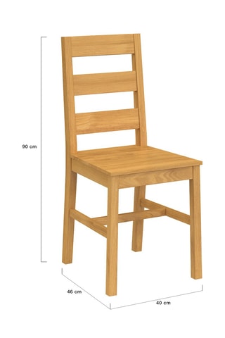 4 chaises en pin Alfie - 40 x 90 x 46 cm