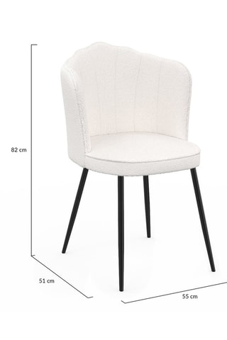 2 chaises Arielle - 55 x 82 x 51 cm