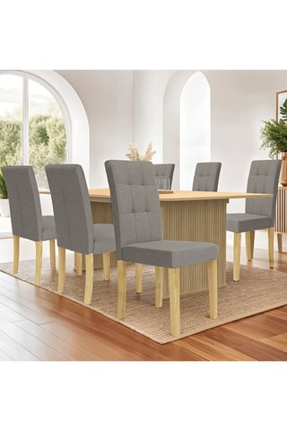 6 chaises en bois Polly - 43 x 94 x 61 cm