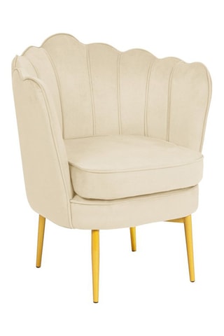 Fauteuil Arielle - Crème - Velours