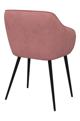 2 fauteuils Julia - Rose et noir - Velours