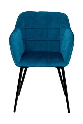 2 fauteuils Melinda - Bleu - Revêtement tissu velours
