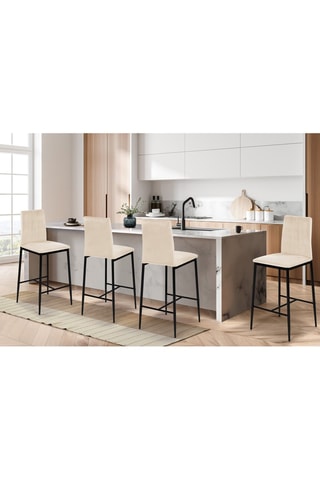 4 tabourets de bar Jade - 43 x 100 x 46,5 cm