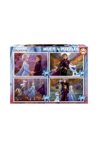 4 puzzles Anna et Elsa La Reine des Neiges 2 Disney - 50/80/100/150 pièces - Dès 5 ans
