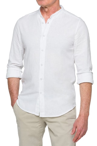 Chemise regular en lin Tongareva - Blanc