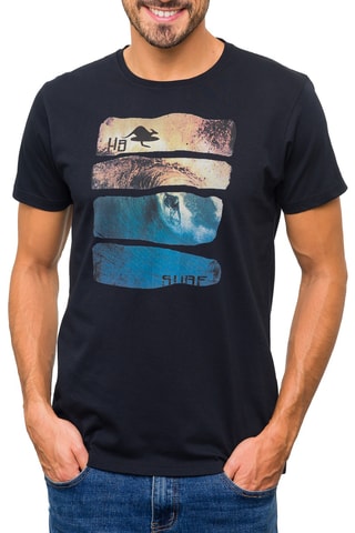 T-shirt Waves - 
Noir
