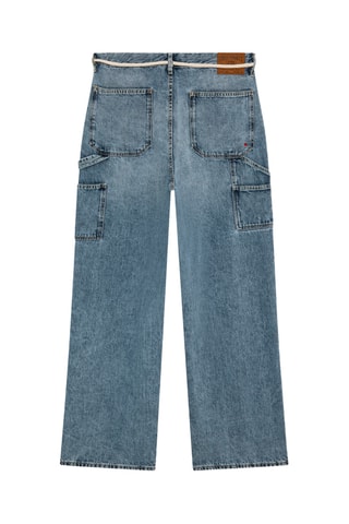 Jean cargo - Bleu délavé