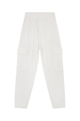 Pantalon cargo - Blanc