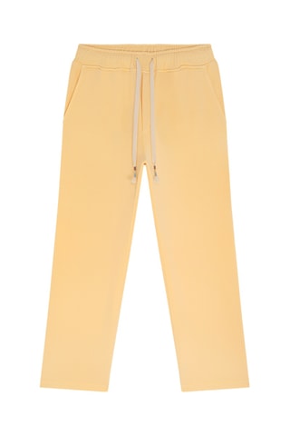 Pantalon wide legs en coton biologique - Jaune pâle