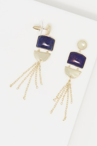 Boucles d'oreilles Peryne Lapis-lazulis et nacre