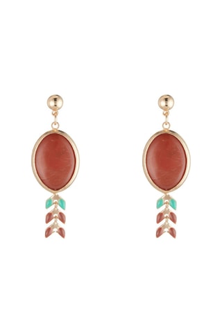 Boucles d'oreilles Azélie Agate et époxys