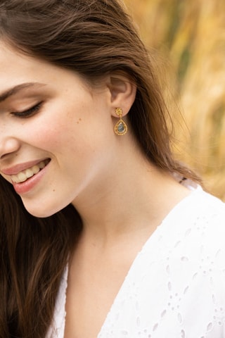 Boucles d'oreilles Léona Labradorites