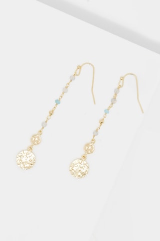 Boucles d'oreilles Amanda 
Labradorites, apatites, pyrites