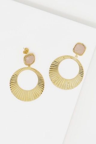 Boucles d'oreilles Lorène Quartz rose