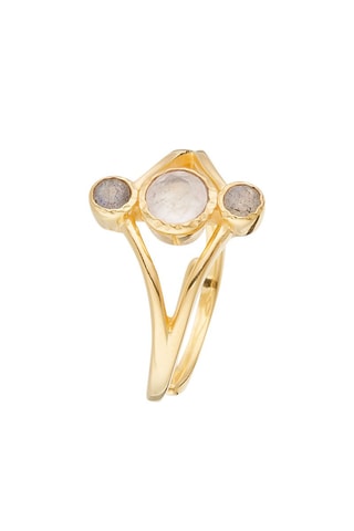 Bague Quartz et labradorites