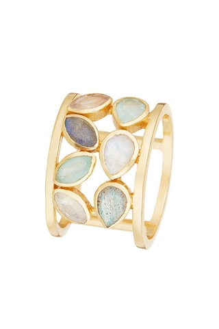 Bague Debora Quartz, aqua calci et labradorite