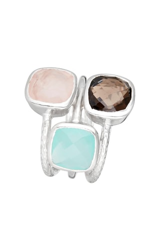 Bague Elsa Quartz et aqua calci