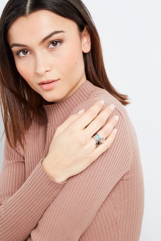 Bague Elsa Quartz et aqua calci