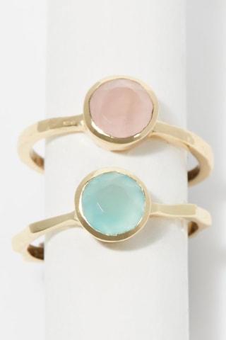 2 bagues Quartz et onyx