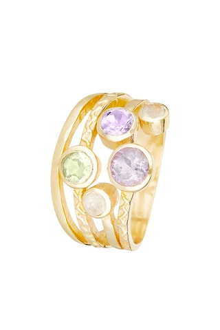 Bague Hélie Pierres de lune et améthystes