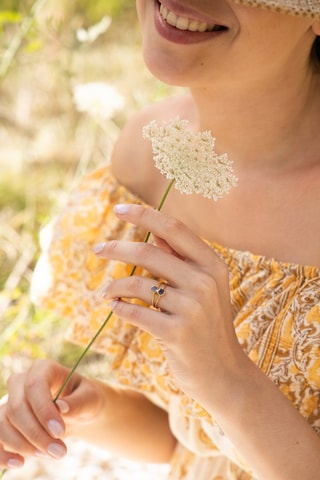 Bague Adela Iolite et labradorite
