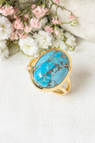 Bague Blanche Turquoise
