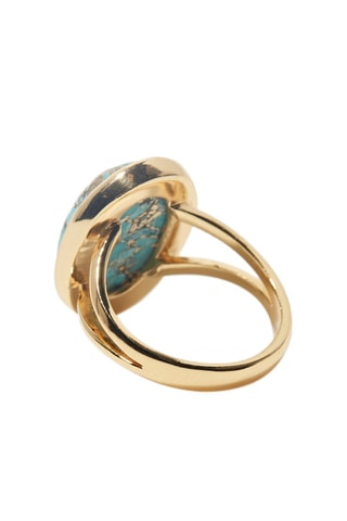 Bague Blanche Turquoise