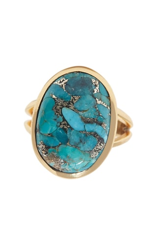 Bague Blanche Turquoise