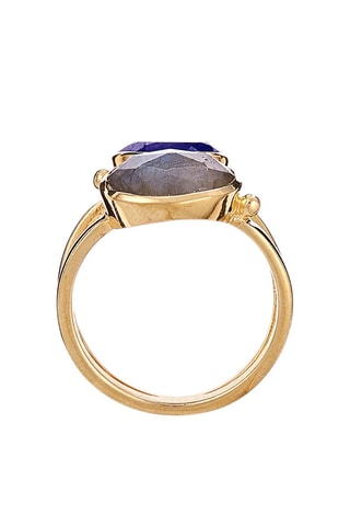 Bague Ocèane Labradorite et jade 