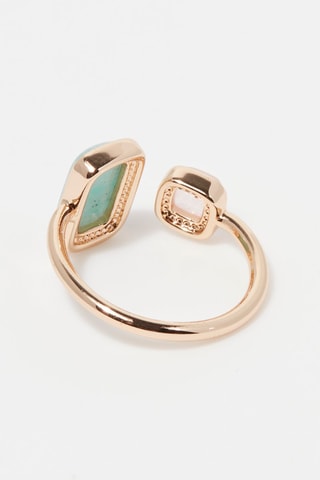 Bague Eva Amazonite et quartz rose